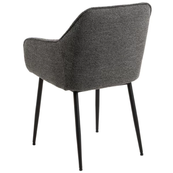 Eetkamerstoel Bridget Stof En Metaal - Antraciet/zwart 10 Eetkamerstoel Bridget Stof En Metaal - Antraciet/zwart - Afbeelding 10