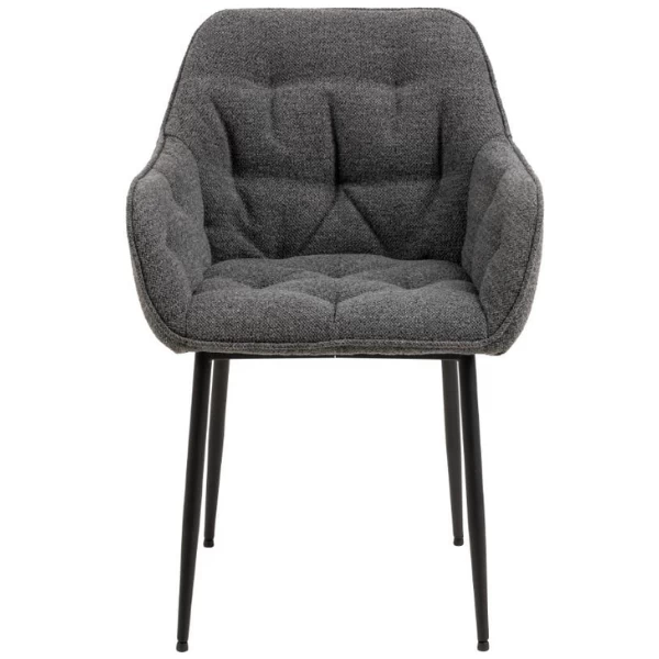 Eetkamerstoel Bridget Stof En Metaal - Antraciet/zwart 9 Eetkamerstoel Bridget Stof En Metaal - Antraciet/zwart - Afbeelding 9