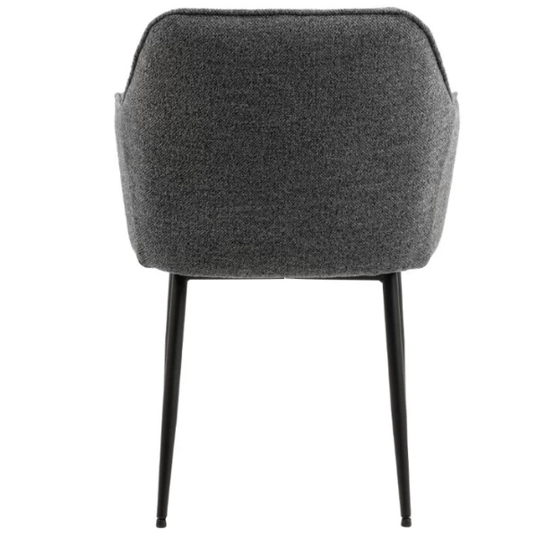 Eetkamerstoel Bridget Stof En Metaal - Antraciet/zwart 7 Eetkamerstoel Bridget Stof En Metaal - Antraciet/zwart - Afbeelding 7