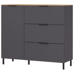 Wandkast Calista 109cm 1 Deur & 3 Lades - Antraciet/eik 20 Wandkast Calista 109cm 1 Deur & 3 Lades - Antraciet/eik -Collectie Woonkamermeubels Ontwerp zonder titel 2023 08 01T144600.809 f543