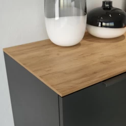 Wandkast Calista 109cm 1 Deur & 3 Lades - Antraciet/eik 14 Wandkast Calista 109cm 1 Deur & 3 Lades - Antraciet/eik -Collectie Woonkamermeubels Ontwerp zonder titel 2023 08 01T145051.186 39fe