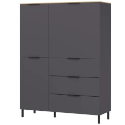 Buffetkast Calista 109cm 2 Deuren & 3 Lades - Antraciet/eik 18 Buffetkast Calista 109cm 2 Deuren & 3 Lades - Antraciet/eik -Collectie Woonkamermeubels Ontwerp zonder titel 2023 08 01T153148.073 c893