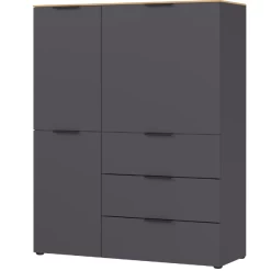 Buffetkast Calista 109cm 2 Deuren & 3 Lades - Antraciet/eik 16 Buffetkast Calista 109cm 2 Deuren & 3 Lades - Antraciet/eik -Collectie Woonkamermeubels Ontwerp zonder titel 2023 08 01T153230.025 c4d5