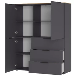 Buffetkast Calista 109cm 2 Deuren & 3 Lades - Antraciet/eik 14 Buffetkast Calista 109cm 2 Deuren & 3 Lades - Antraciet/eik -Collectie Woonkamermeubels Ontwerp zonder titel 2023 08 01T153327.094 3743