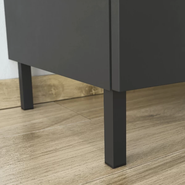 Buffetkast Calista 109cm 2 Deuren & 3 Lades - Antraciet/eik 5 Buffetkast Calista 109cm 2 Deuren & 3 Lades - Antraciet/eik - Afbeelding 5