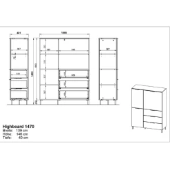 Buffetkast Calista 109cm 2 Deuren & 3 Lades - Antraciet/eik 13 Buffetkast Calista 109cm 2 Deuren & 3 Lades - Antraciet/eik -Collectie Woonkamermeubels Ontwerp zonder titel 2023 08 01T153833.510 0ed1