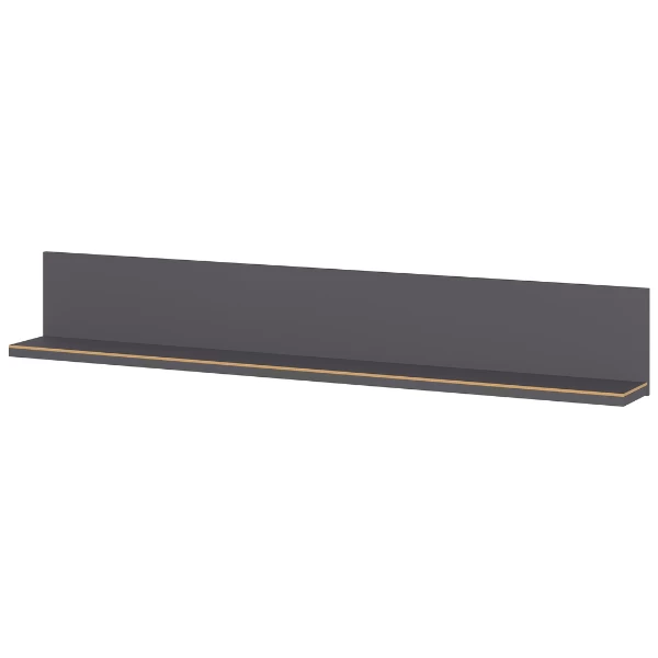 Wandplank Calista 164cm - Antraciet/eik 8 Wandplank Calista 164cm - Antraciet/eik - Afbeelding 8