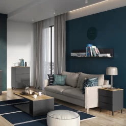 Wandplank Calista 164cm - Antraciet/eik 11 Wandplank Calista 164cm - Antraciet/eik -Collectie Woonkamermeubels Ontwerp zonder titel 2023 08 01T165559.747 03ec