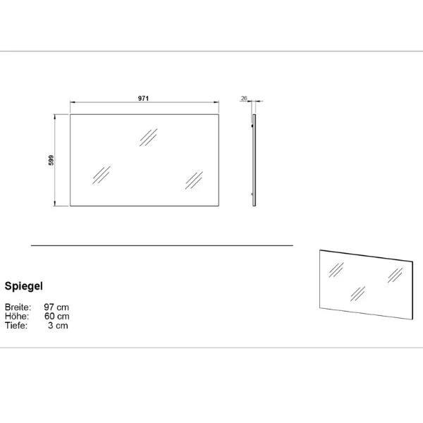Spiegel Jonas 97x60cm Met Rand In Kasjmier Beige 2 Spiegel Jonas 97x60cm Met Rand In Kasjmier Beige - Afbeelding 2