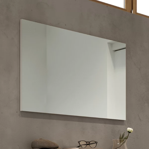 Spiegel Jonas 97x60cm Met Rand In Kasjmier Beige 1 Spiegel Jonas 97x60cm Met Rand In Kasjmier Beige