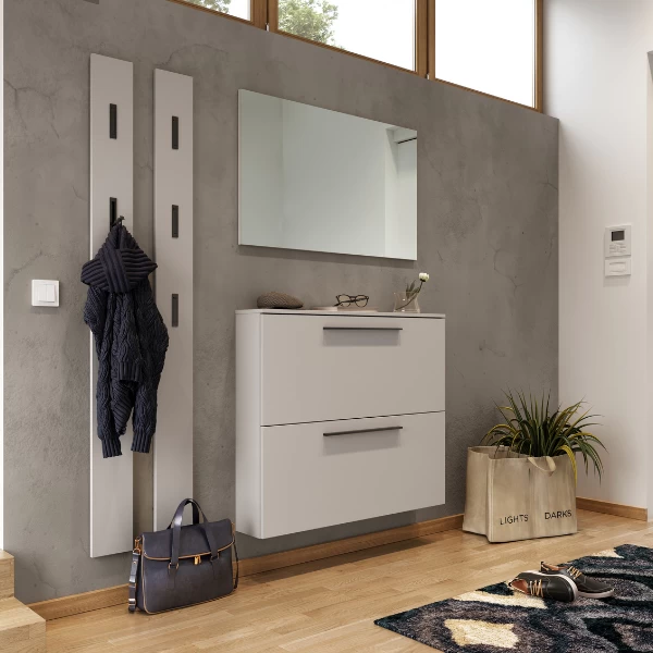 Spiegel Jonas 97x60cm Met Rand In Kasjmier Beige 3 Spiegel Jonas 97x60cm Met Rand In Kasjmier Beige - Afbeelding 3