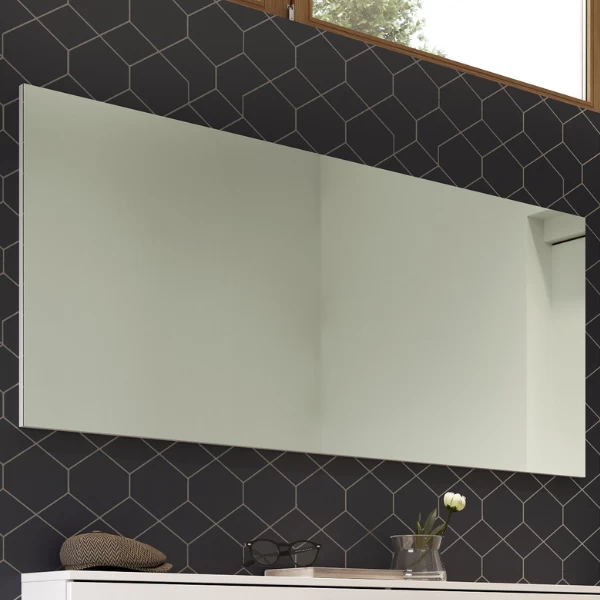 Spiegel Jonas 140x60cm Met Rand In Wit 5 Spiegel Jonas 140x60cm Met Rand In Wit - Afbeelding 5