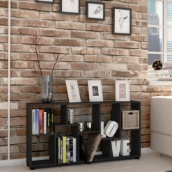 Boekenkast Azira 118 Cm 8 Open Vakken-zwart 9 Boekenkast Azira 118 Cm 8 Open Vakken-zwart -Collectie Woonkamermeubels Ontwerp zonder titel 2023 08 24T161153.666 1 659f