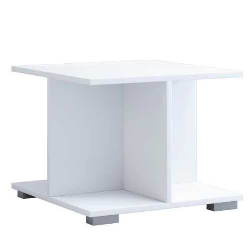Salontafel Annelieke 50x50 Cm 4 Open Vakken-wit 2 Salontafel Annelieke 50x50 Cm 4 Open Vakken-wit - Afbeelding 2