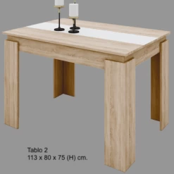 Eettafel Nasrien 113x80 Cm- Sonoma Eik/wit 5 Eettafel Nasrien 113x80 Cm- Sonoma Eik/wit -Collectie Woonkamermeubels Ontwerp zonder titel 2023 08 31T090934.693 1 26f2