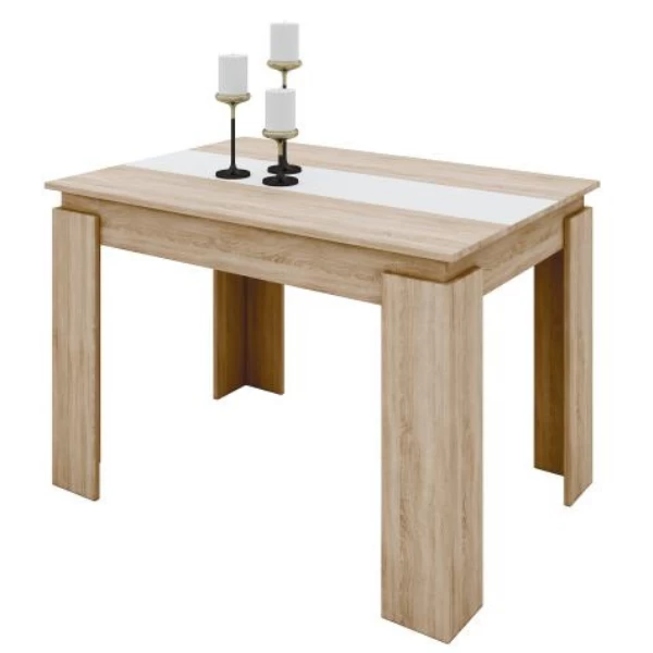 Eettafel Nasrien 113x80 Cm- Sonoma Eik/wit 2 Eettafel Nasrien 113x80 Cm- Sonoma Eik/wit - Afbeelding 2