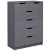 Commode Silenzia | 81,5 X 40 X 111,9 | 6 Lades | Kleur: Donkergrijs