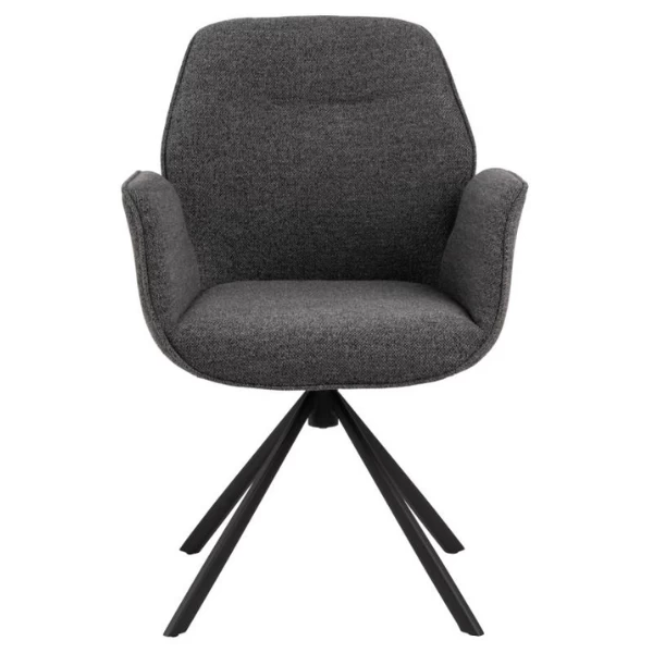 Draaibare Eetkamerstoel Aubin Met Armleuning - Monza Antraciet 9 Draaibare Eetkamerstoel Aubin Met Armleuning - Monza Antraciet - Afbeelding 9
