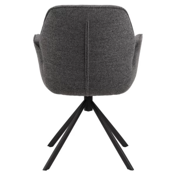 Draaibare Eetkamerstoel Aubin Met Armleuning - Monza Antraciet 6 Draaibare Eetkamerstoel Aubin Met Armleuning - Monza Antraciet - Afbeelding 6