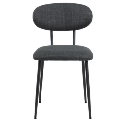 Eetkamerstoel Denise : Stof Basel, Donkergrijs En Zwart Staal -Collectie Woonkamermeubels Ontwerp zonder titel 2023 10 12T152701.558 e808