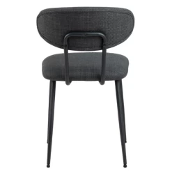 Eetkamerstoel Denise : Stof Basel, Donkergrijs En Zwart Staal -Collectie Woonkamermeubels Ontwerp zonder titel 2023 10 12T152734.689 929c