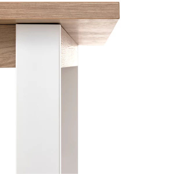 Eettafel Maki 180x90cm - Eikdecor/wit 2 Eettafel Maki 180x90cm - Eikdecor/wit - Afbeelding 2