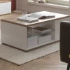 Salontafel Maki Met Opbergvakken - Eikdecor/hoogglans Wit