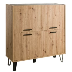 Buffetkast Trevi 123cm Met 4 Deuren - Eik/zwart 13 Buffetkast Trevi 123cm Met 4 Deuren - Eik/zwart -Collectie Woonkamermeubels Ontwerp zonder titel 2023 10 18T143549.659 f369