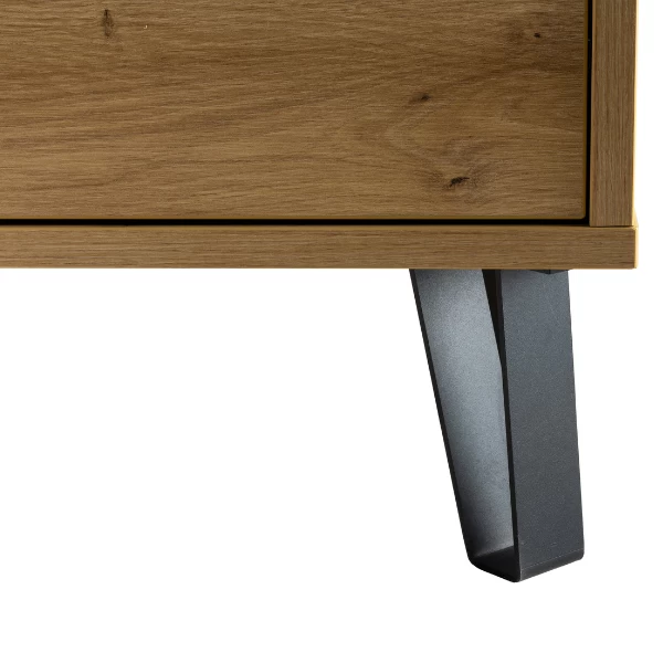 Buffetkast Trevi 123cm Met 4 Deuren - Eik/zwart 2 Buffetkast Trevi 123cm Met 4 Deuren - Eik/zwart - Afbeelding 2