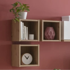 Set Van 3 Wandboxen Trevi 35x29x35cm - Eikdecor