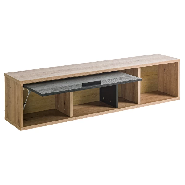 Wandkast Trevi 150cm Met Opklapdeur - Eikdecor/zwart 3 Wandkast Trevi 150cm Met Opklapdeur - Eikdecor/zwart - Afbeelding 3