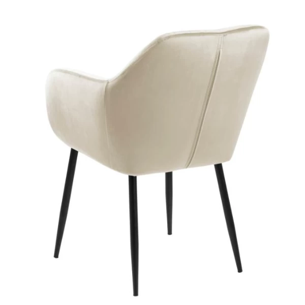 Stijlvolle Eetkamerstoel Hermeline Met Armleuning - Stof Zand 6 Stijlvolle Eetkamerstoel Hermeline Met Armleuning - Stof Zand - Afbeelding 6