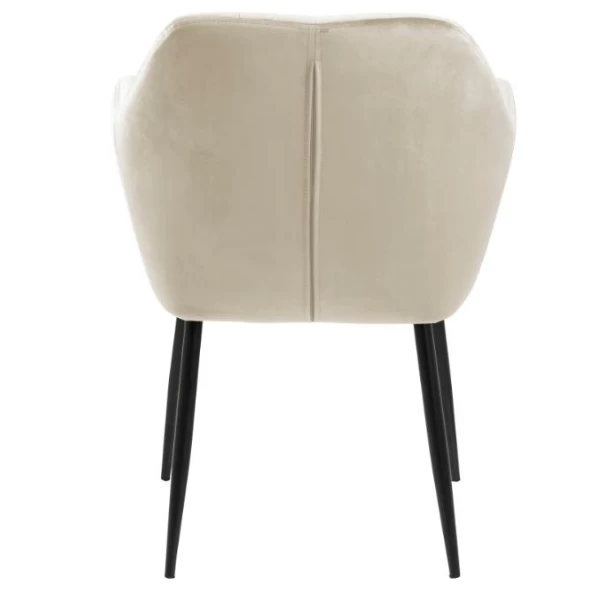 Stijlvolle Eetkamerstoel Hermeline Met Armleuning - Stof Zand 7 Stijlvolle Eetkamerstoel Hermeline Met Armleuning - Stof Zand - Afbeelding 7