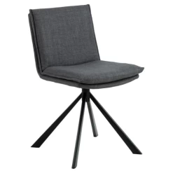 Eetkamerstoel Flynn - 4-Sterren Onderstel, Draaibaar En Met Rits - Donkergrijs -Collectie Woonkamermeubels Ontwerp zonder titel 2023 10 24T161852.314 3268