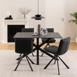 Eetkamerstoel Flynn - 4-Sterren Onderstel, Draaibaar En Met Rits - Donkergrijs -Collectie Woonkamermeubels Ontwerp zonder titel 2023 10 24T161956.551 3acf