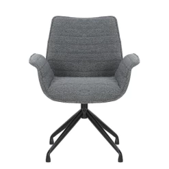 Stoel 'Amir' | Donkergrijs | Metalen Poten En Bouclé Bekleding | H84 X B66 X D58cm -Collectie Woonkamermeubels Ontwerp zonder titel 2023 11 07T082903.630 f0ed