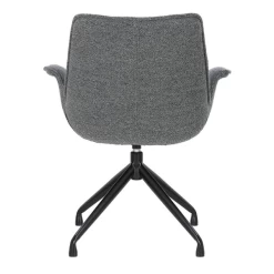 Stoel 'Amir' | Donkergrijs | Metalen Poten En Bouclé Bekleding | H84 X B66 X D58cm -Collectie Woonkamermeubels Ontwerp zonder titel 2023 11 07T083054.989 80c3