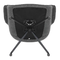 Stoel 'Amir' | Donkergrijs | Metalen Poten En Bouclé Bekleding | H84 X B66 X D58cm -Collectie Woonkamermeubels Ontwerp zonder titel 2023 11 07T083418.083 f241