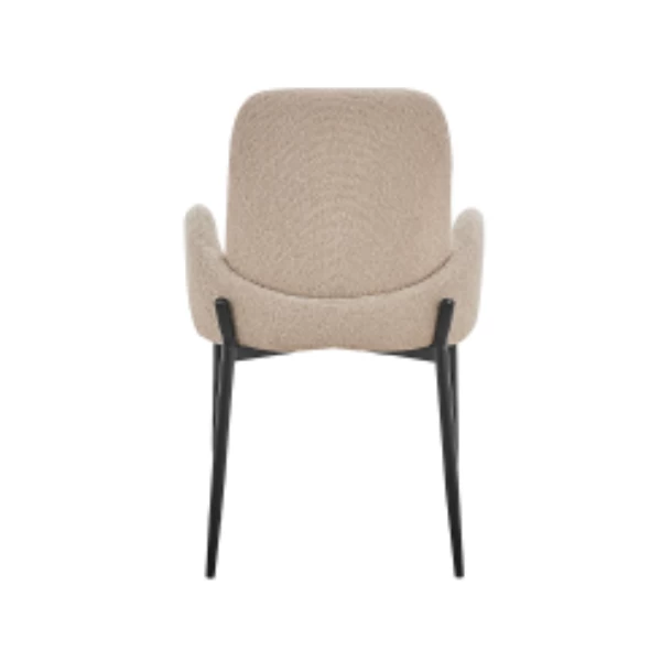 Bilbao' Bouclé Zand Stoel | Metalen Poten | H-H 88 X B-L 60 X D-P 57 Cm 5 Bilbao' Bouclé Zand Stoel | Metalen Poten | H-H 88 X B-L 60 X D-P 57 Cm - Afbeelding 5