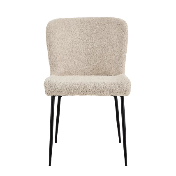 Lisa Bouclé Beige Stoel - Metalen Poten, H 85 X B-L 50 X D-P 62 Cm 8 Lisa Bouclé Beige Stoel - Metalen Poten, H 85 X B-L 50 X D-P 62 Cm - Afbeelding 8