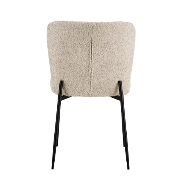 Lisa Bouclé Beige Stoel - Metalen Poten, H 85 X B-L 50 X D-P 62 Cm 5 Lisa Bouclé Beige Stoel - Metalen Poten, H 85 X B-L 50 X D-P 62 Cm - Afbeelding 5