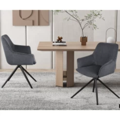 Draaibare Stoffen Stoel 'Iris' Donkergrijs| Metalen Poten | 180° Draaibaar 11 Draaibare Stoffen Stoel 'Iris' Donkergrijs| Metalen Poten | 180° Draaibaar -Collectie Woonkamermeubels Ontwerp zonder titel 2023 11 08T155606.425 b9f1