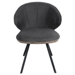 Stoel 'Daisy' Stof Grijs En Bruine PU | Metalen Poten, 100% Polyester PU Bekleding -Collectie Woonkamermeubels Ontwerp zonder titel 2023 11 08T163202.046 d900