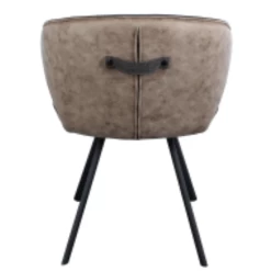 Stoel 'Daisy' Stof Grijs En Bruine PU | Metalen Poten, 100% Polyester PU Bekleding -Collectie Woonkamermeubels Ontwerp zonder titel 2023 11 08T163454.159 ac60