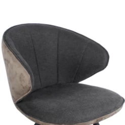 Stoel 'Daisy' Stof Grijs En Bruine PU | Metalen Poten, 100% Polyester PU Bekleding -Collectie Woonkamermeubels Ontwerp zonder titel 2023 11 08T163533.636 eb74