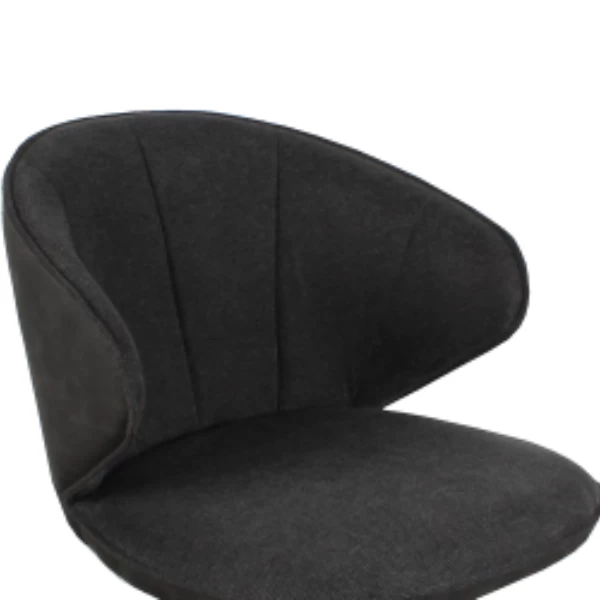 Stoel 'Daisy' Grijze Stof En Grijze PU | Metalen Poten, 100% Polyester PU Bekleding 4 Stoel 'Daisy' Grijze Stof En Grijze PU | Metalen Poten, 100% Polyester PU Bekleding - Afbeelding 4