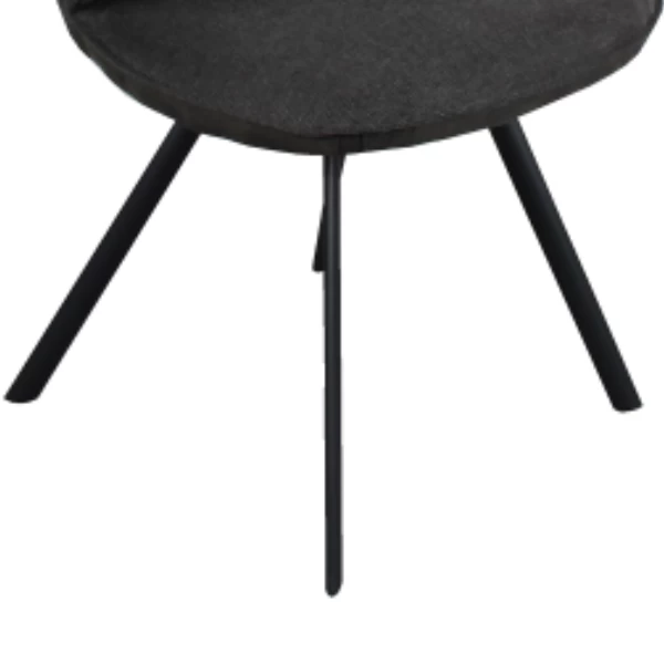 Stoel 'Daisy' Grijze Stof En Grijze PU | Metalen Poten, 100% Polyester PU Bekleding 5 Stoel 'Daisy' Grijze Stof En Grijze PU | Metalen Poten, 100% Polyester PU Bekleding - Afbeelding 5