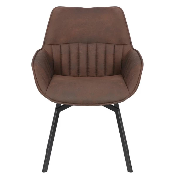 Bora' Stoel: Bruin Microvezel PU | Metalen Poten En Stoffen Bekleding 9 Bora' Stoel: Bruin Microvezel PU | Metalen Poten En Stoffen Bekleding - Afbeelding 9