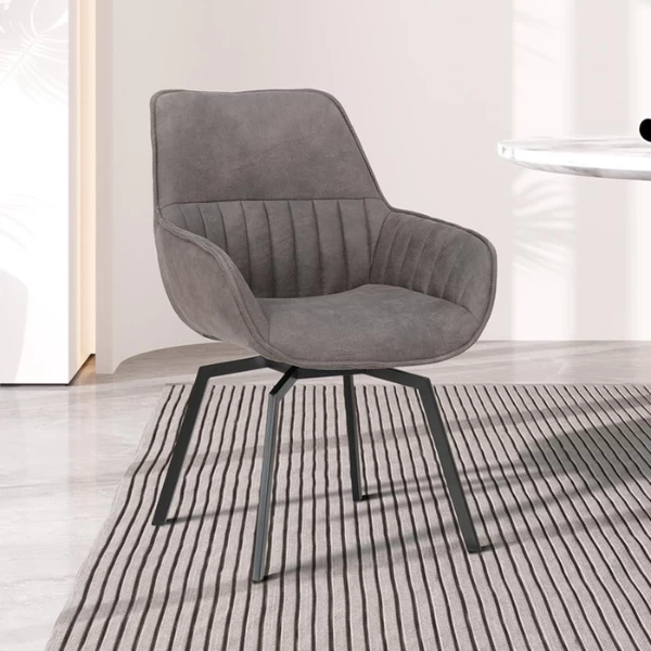 Bora' Stoel: Grijs Microvezel PU | Metalen Poten En Stoffen Bekleding 9 Bora' Stoel: Grijs Microvezel PU | Metalen Poten En Stoffen Bekleding - Afbeelding 9