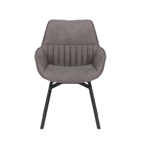 Bora' Stoel: Grijs Microvezel PU | Metalen Poten En Stoffen Bekleding 8 Bora' Stoel: Grijs Microvezel PU | Metalen Poten En Stoffen Bekleding - Afbeelding 8